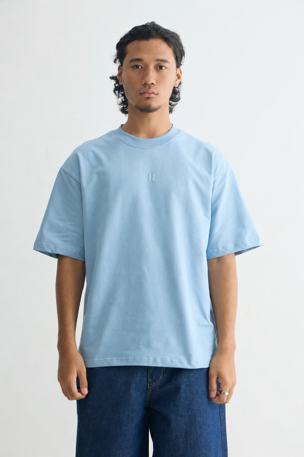 Dusty Blue Solid T-shirt