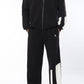 Black and Dusty Coffee Everyday Zipper Hoodie - pack of 2 + Black Sweatpants