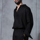 Black Linen Co-Ord Set