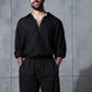 Black Linen Co-Ord Set