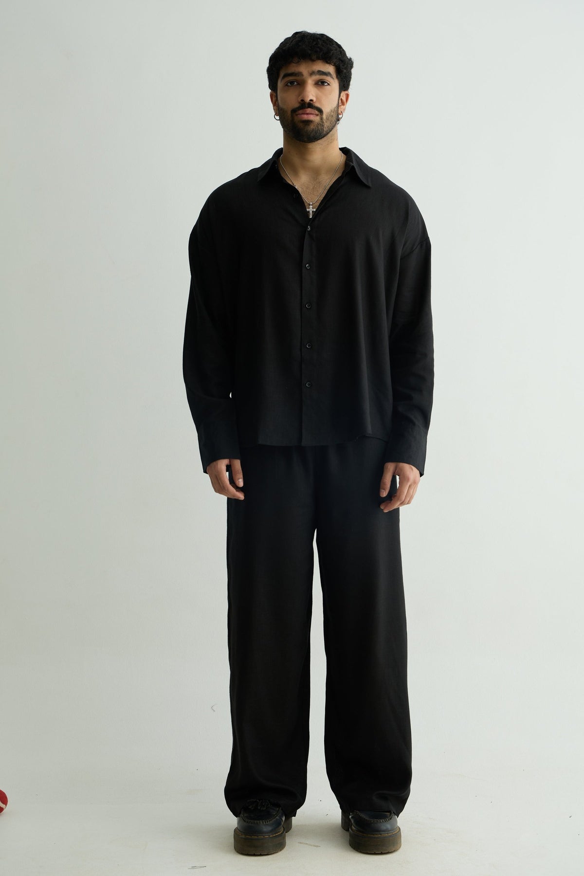 Black Linen Co-Ord Set