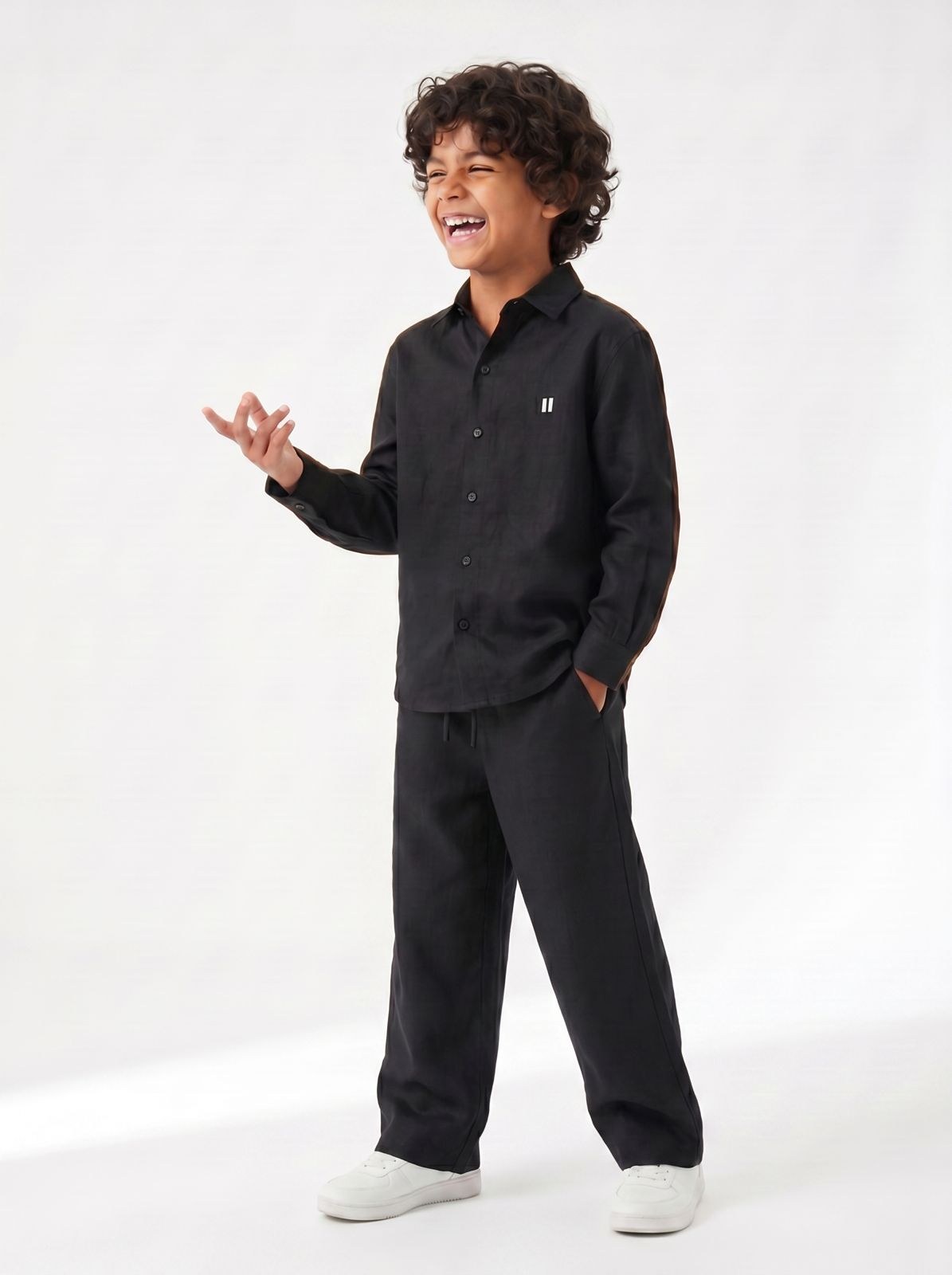 Black Linen Set Jr