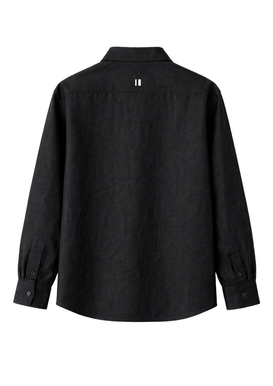 Black Linen Shirt Jr