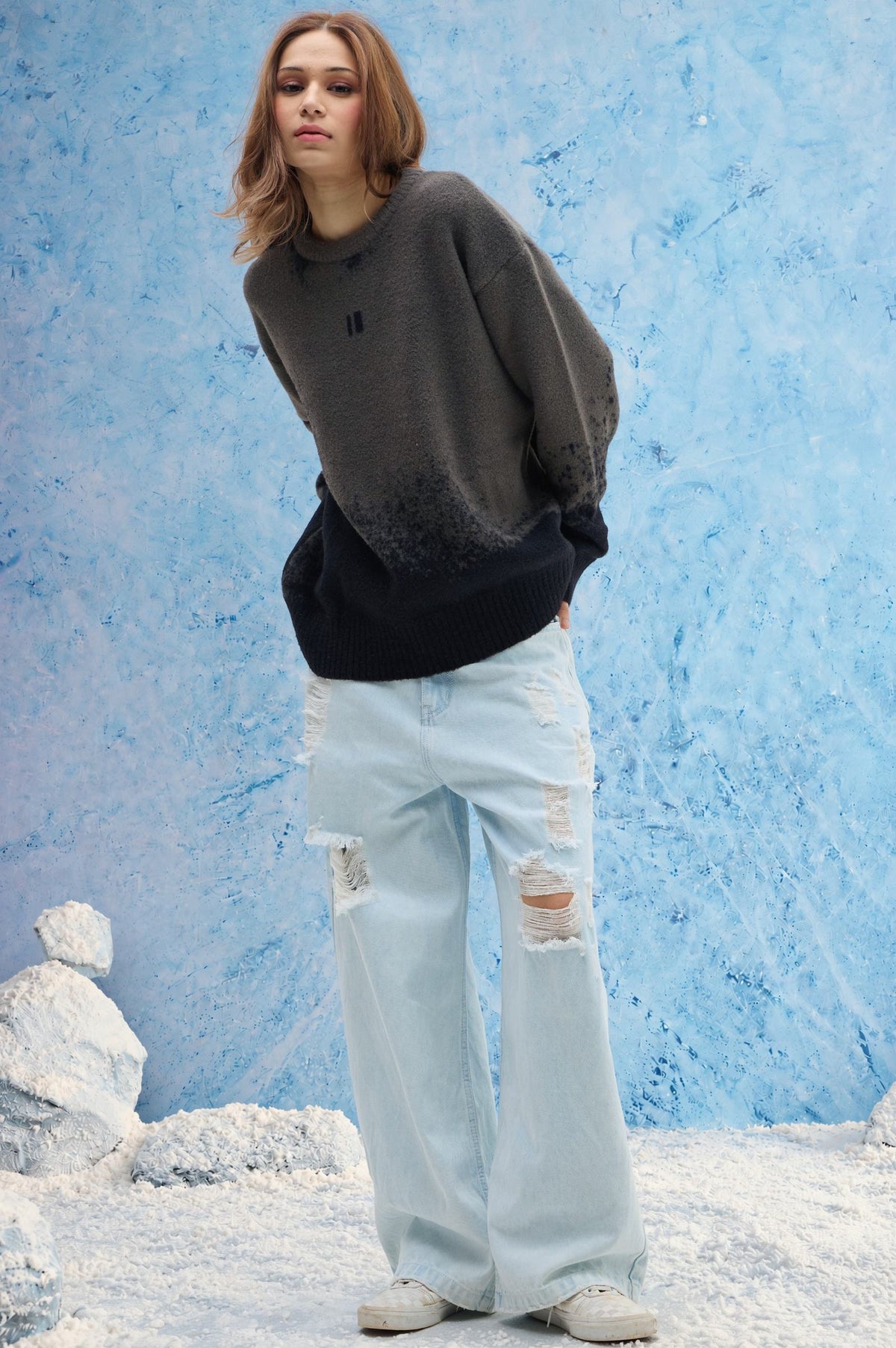 Black Ombre Sweater