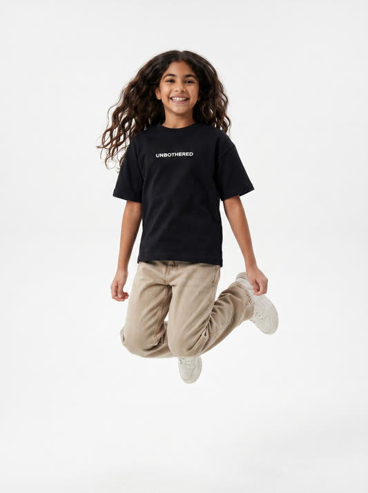 Black Unbothered T-Shirt Jr