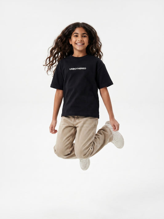 Black Unbothered T-Shirt Jr