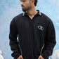 Black Varsity Polo Sweater