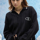 Black Varsity Polo Sweater