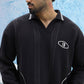 Black Varsity Polo Sweater
