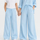 Light Blue Linen Pant Set of 2