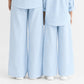 Light Blue Linen Pant Set of 2