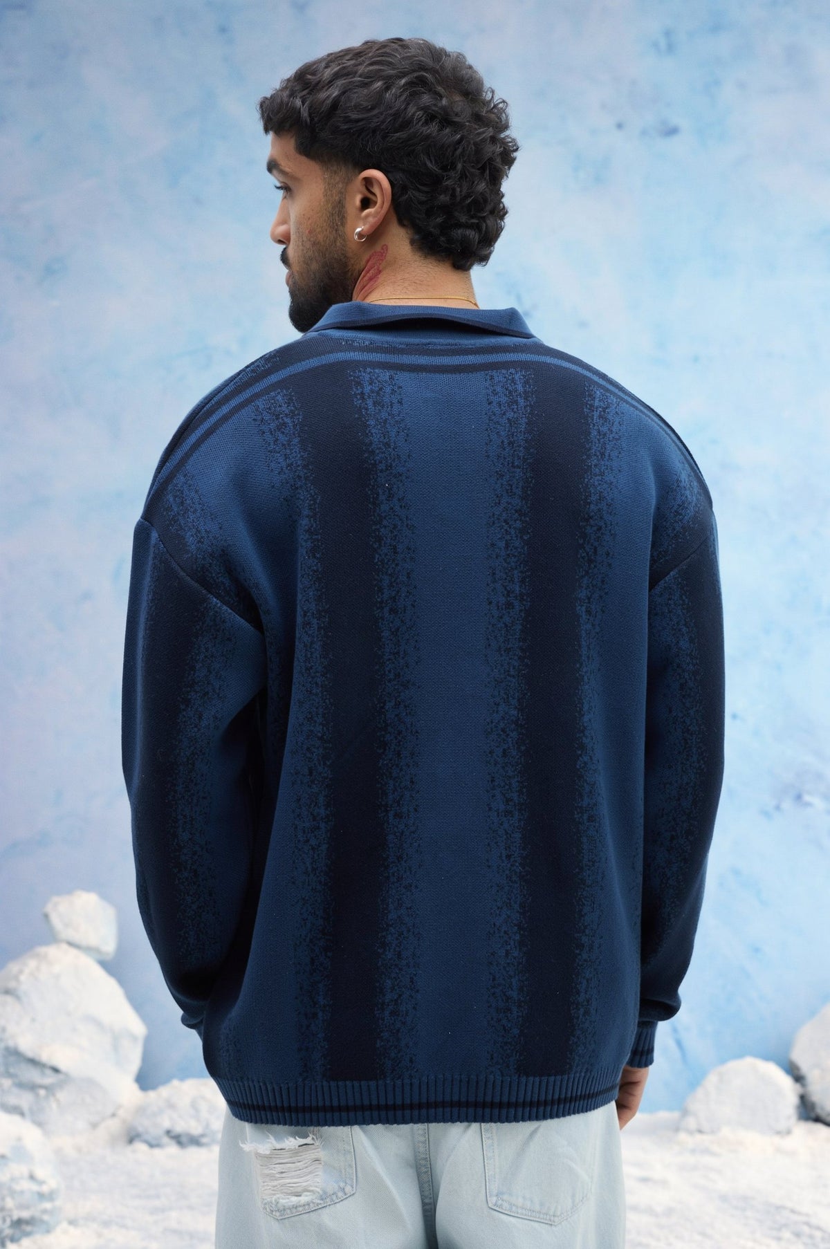 Blue Polo Striped Sweater