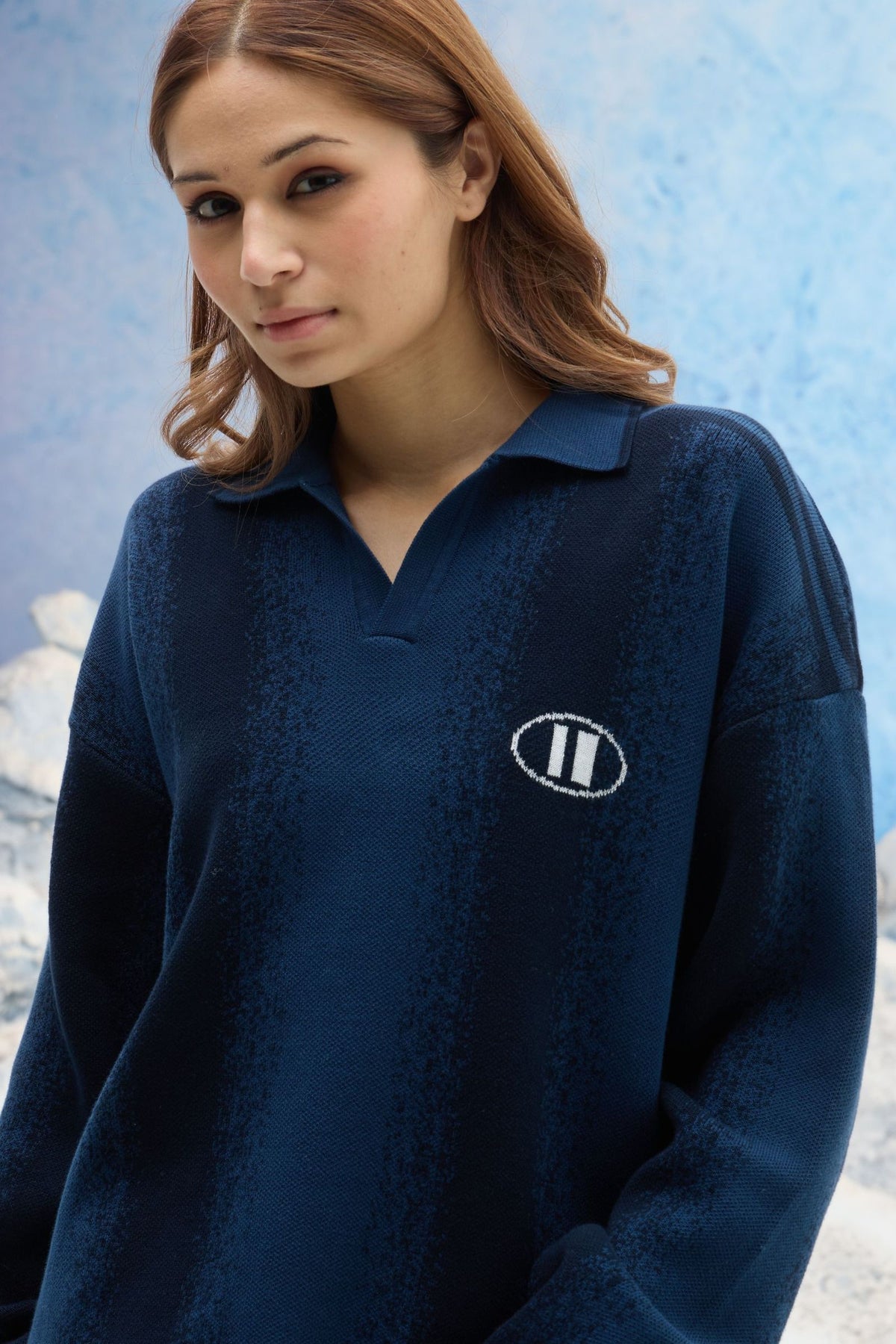 Blue Polo Striped Sweater