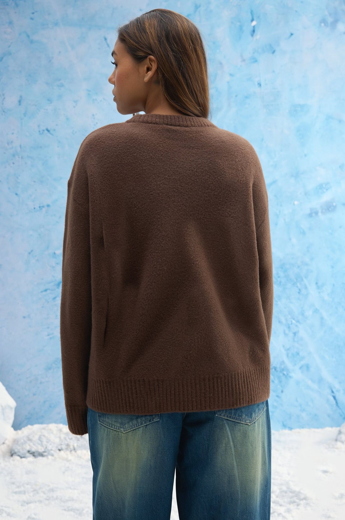 Brown Basic Sweater