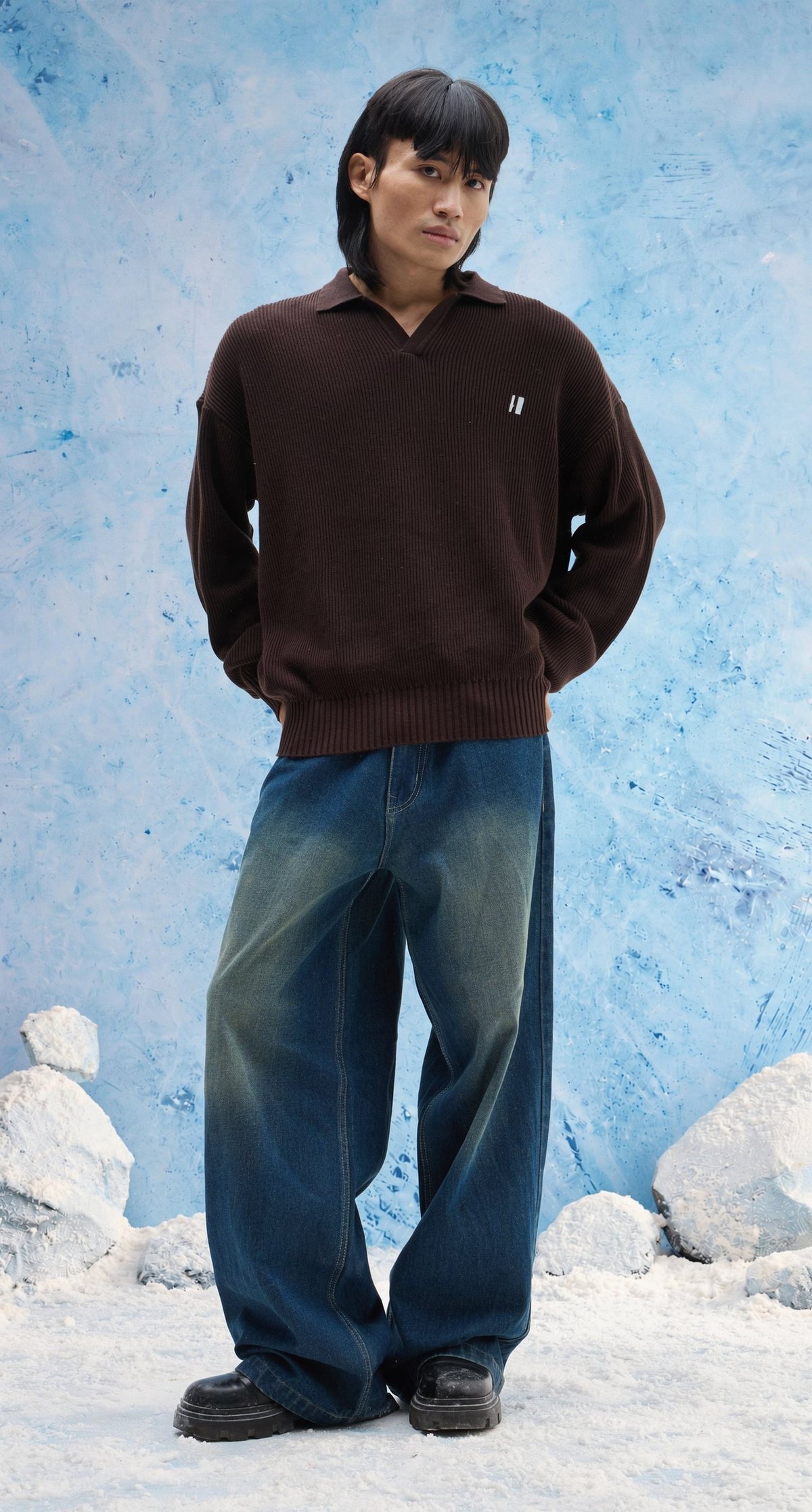 Brown Rib Polo