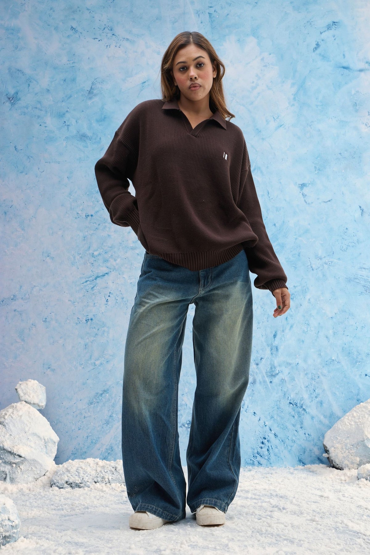 Brown Rib Polo
