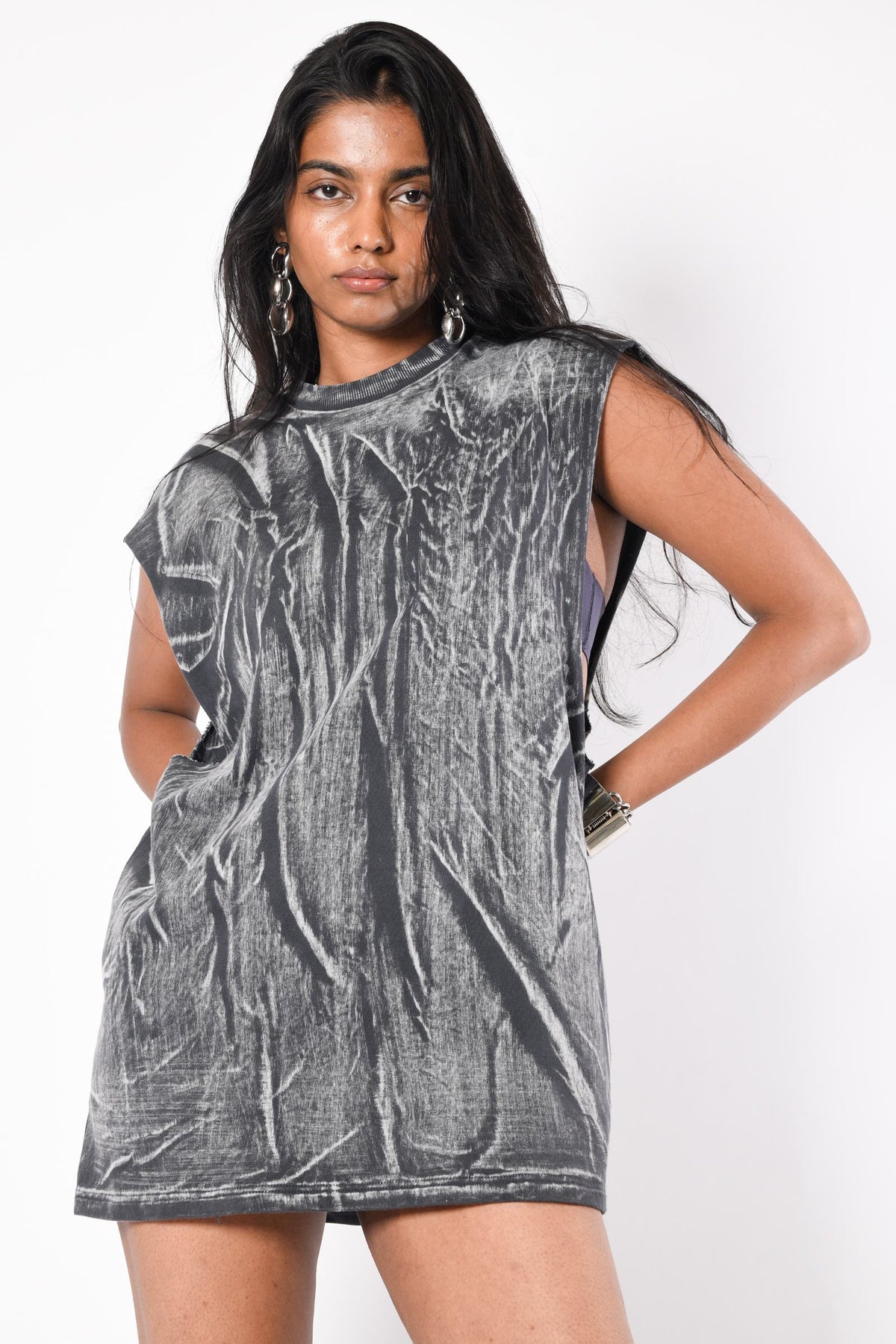 Mineral Wash Grey Vest