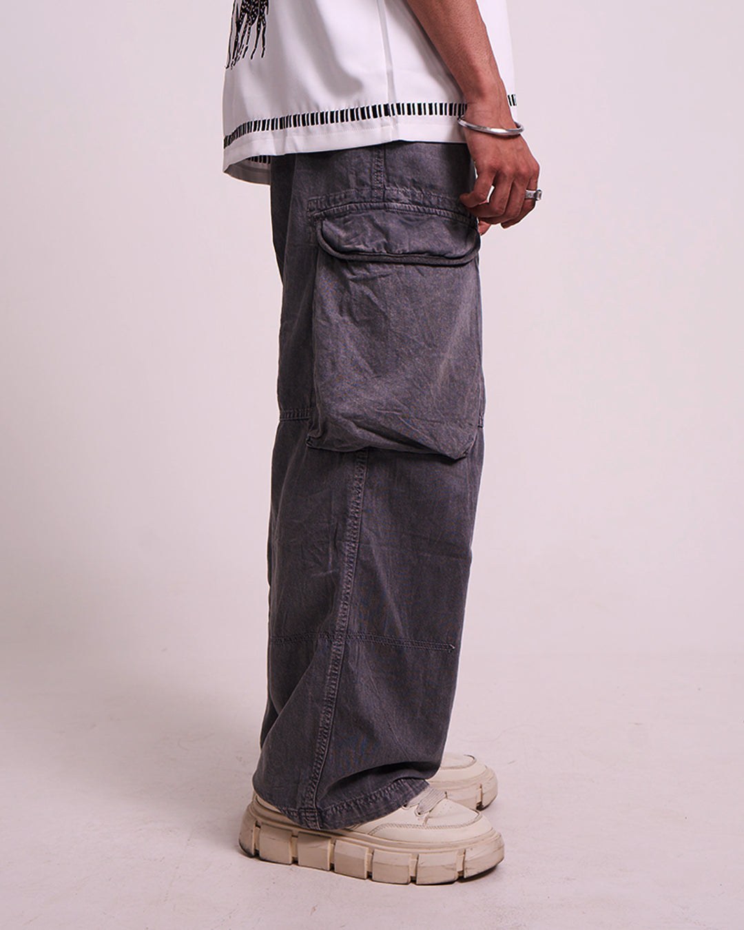 Grey Utility Cargos