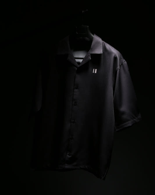 Black Hindi Bowling Shirt