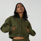 The Everyday Olive Crop Zipper