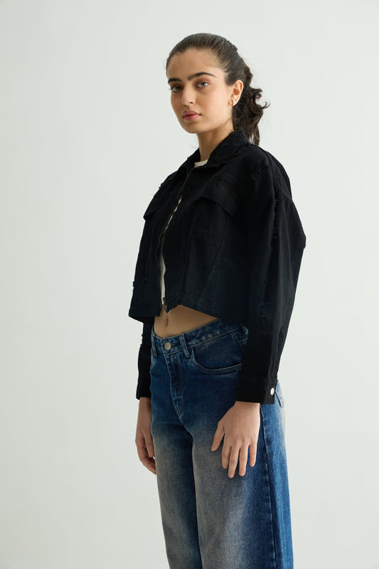 Black Cropped Jacket