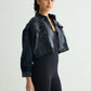 Acid Wash Blue-Grey Cropped Jacket