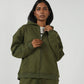 The Everyday Olive Hooded Zipper
