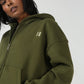 The Everyday Olive Hooded Zipper