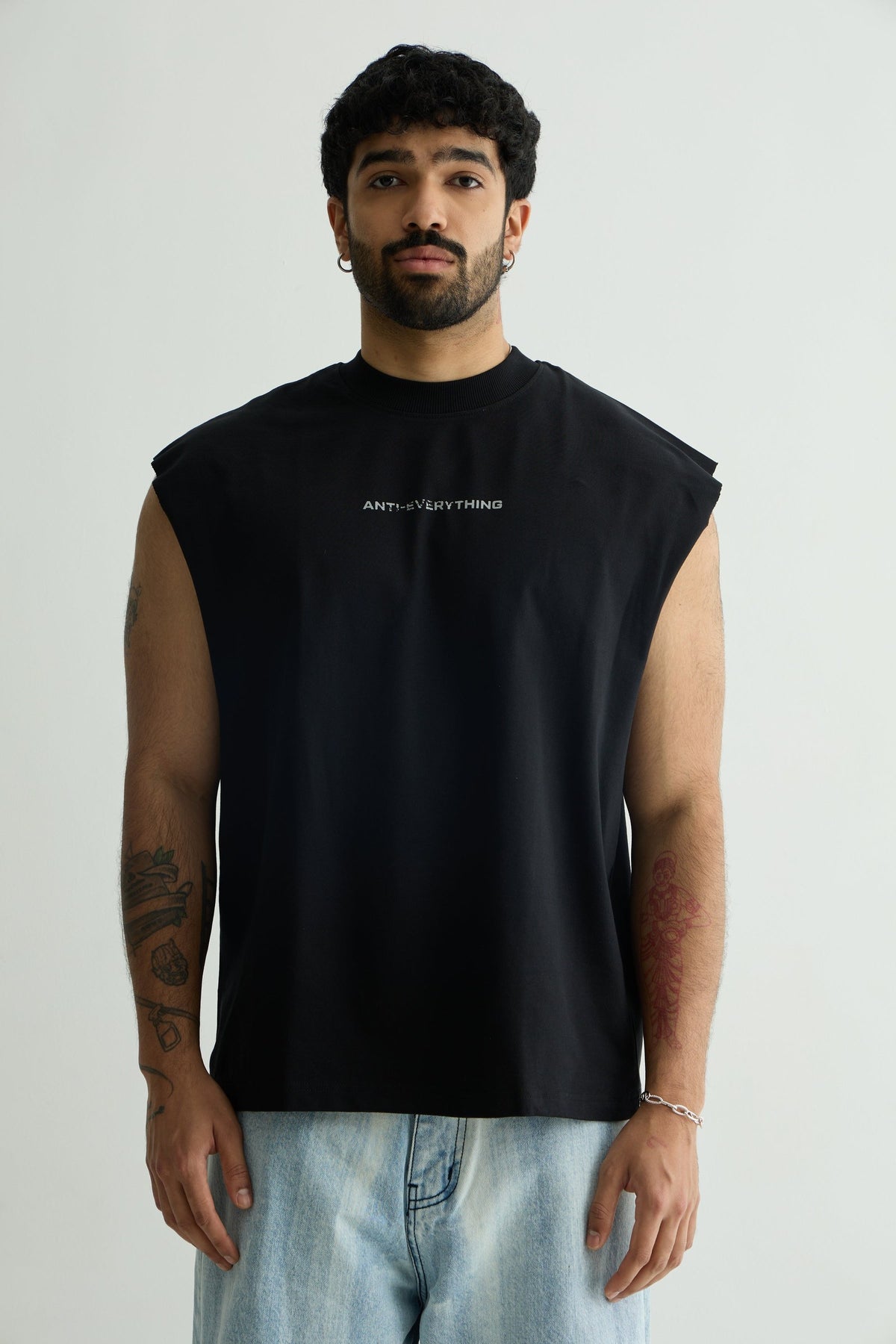 Anti Everything Black vest and Ombre Utility Pants