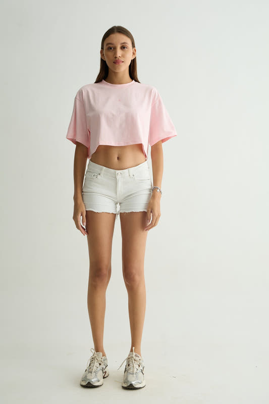 Cropped Tee Baby Pink