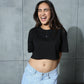 Cropped Tee Black