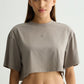Cropped Tee Grey