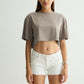 Cropped Tee Grey