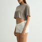 Cropped Tee Grey