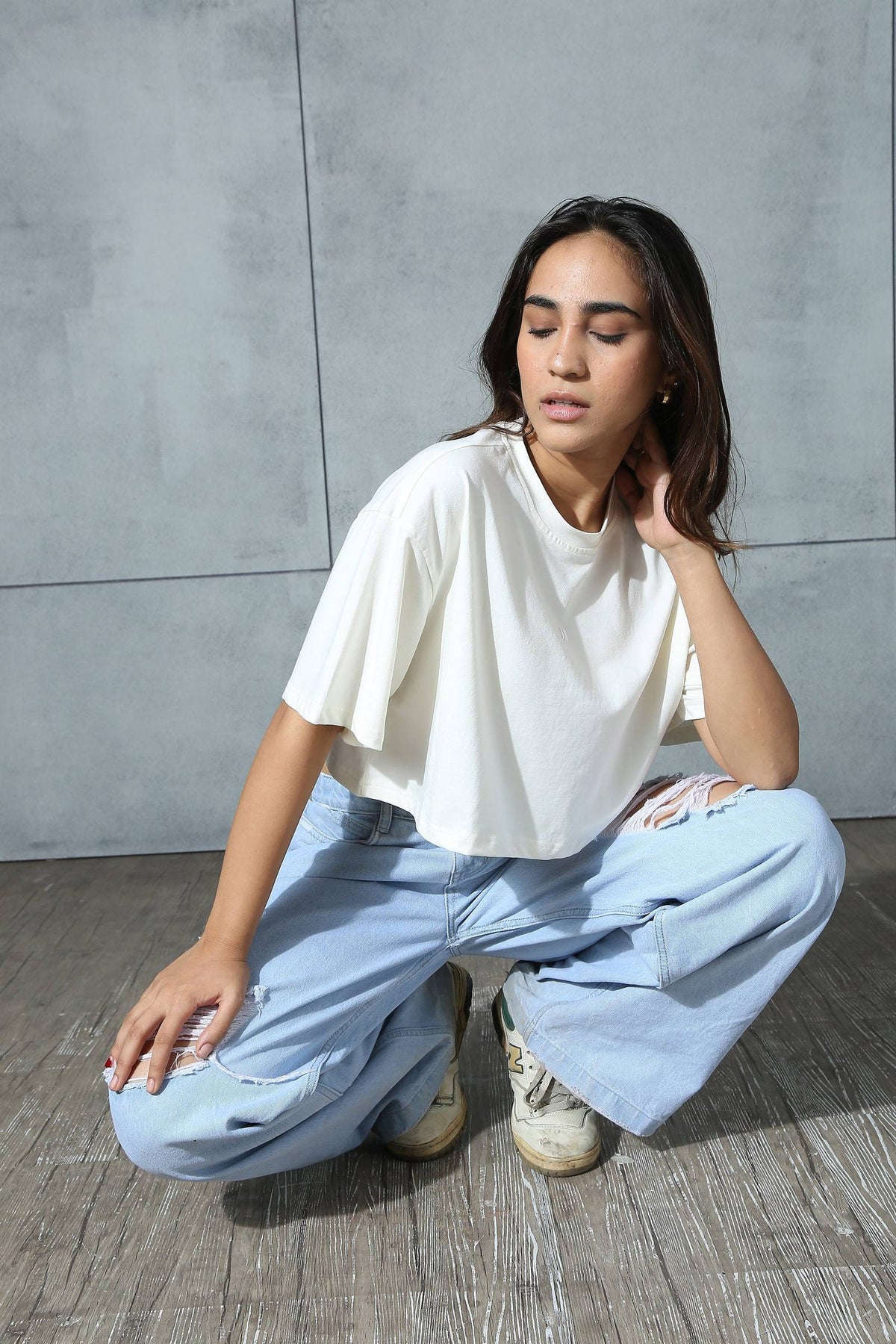 Cropped Tee Off-White