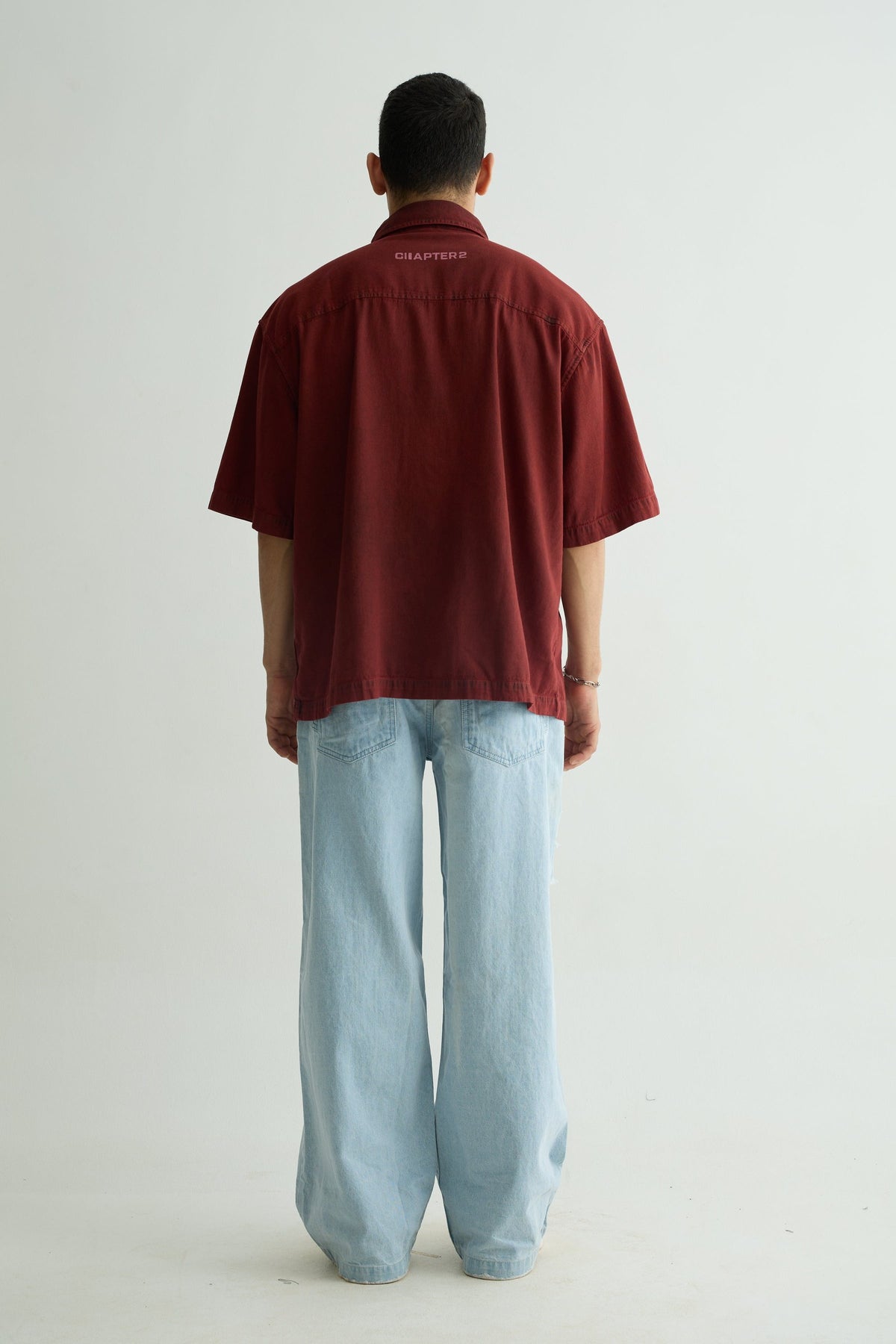 Maroon Denim Shirt