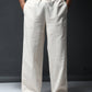 Off-White Linen-Cotton Pants