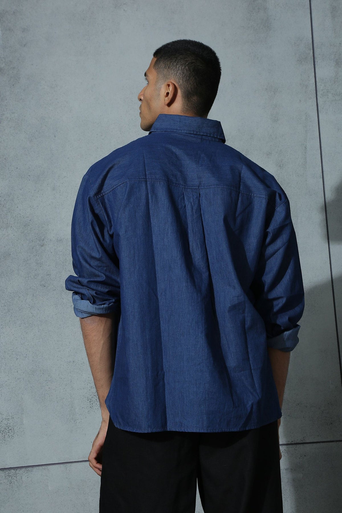 Monday Blues: Dark Sea Shirt & Charcoal Washed T-shirt- Pack of 2
