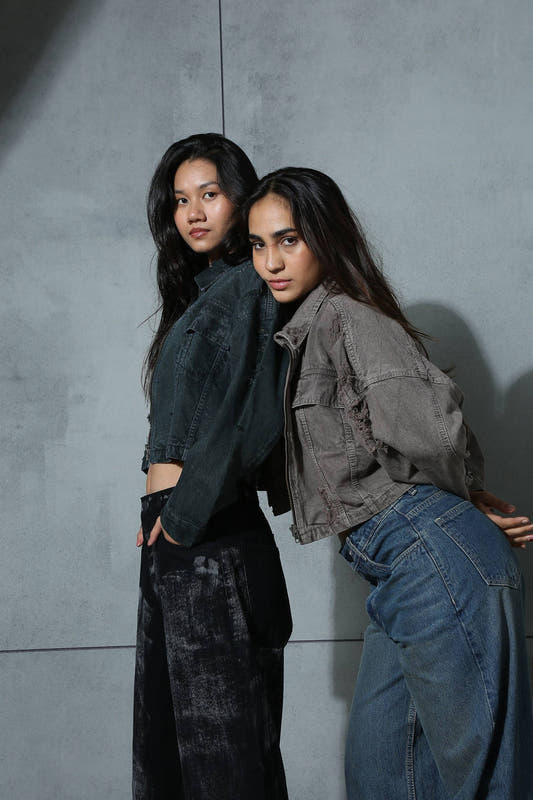 Lilac & Olive Cropped Jacket-Pack of 2