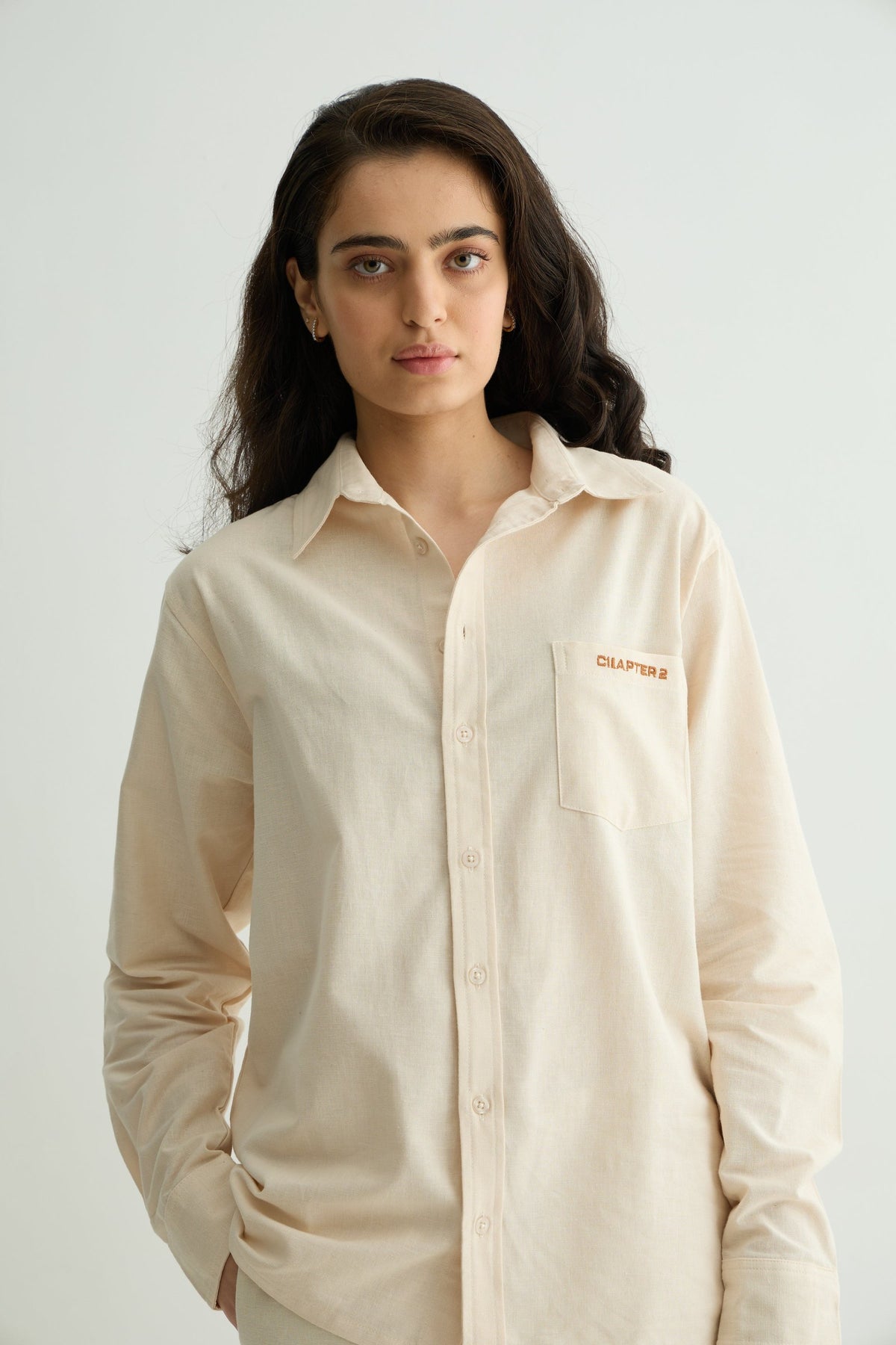 Off-White Linen-Cotton Co-Ord Set