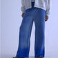 Spray Wash Baggy Joggers - Blue