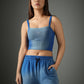 Spray Washed Crop Blue