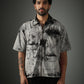 Acid Wash Zipper Shirt