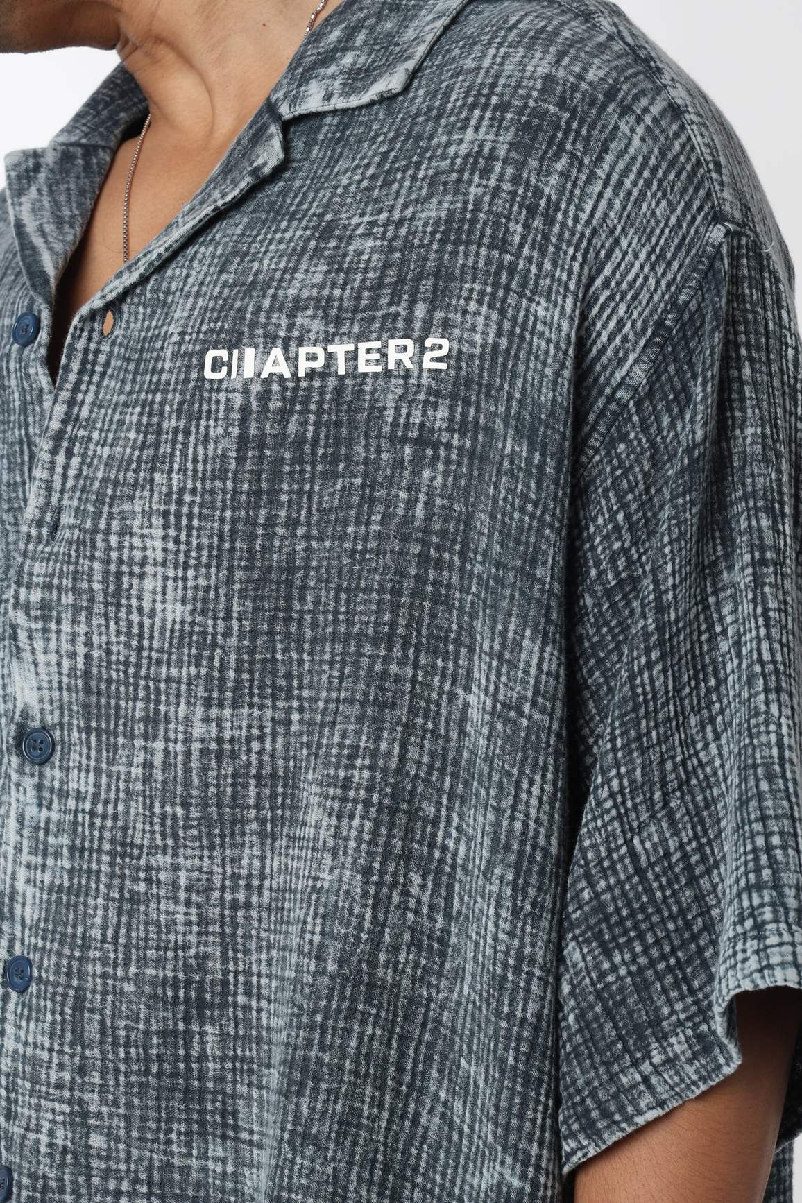 Washed Waffle Blue Shirt