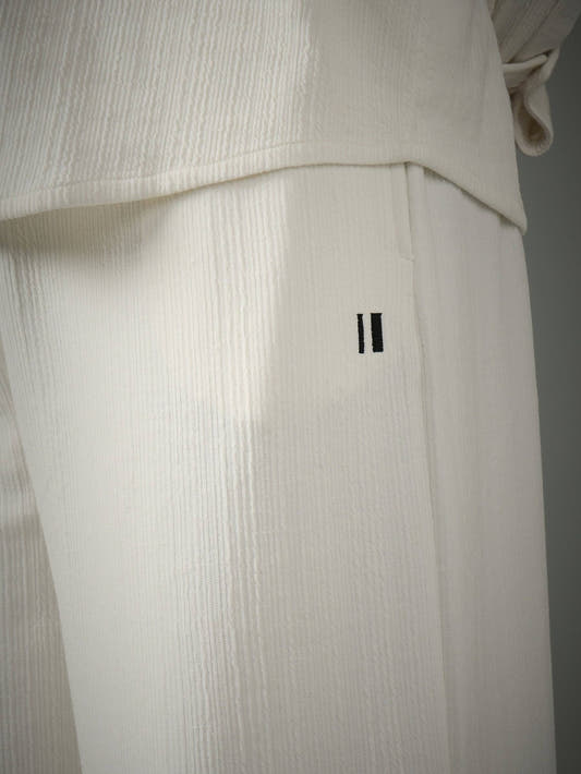 Crossknit White Pants