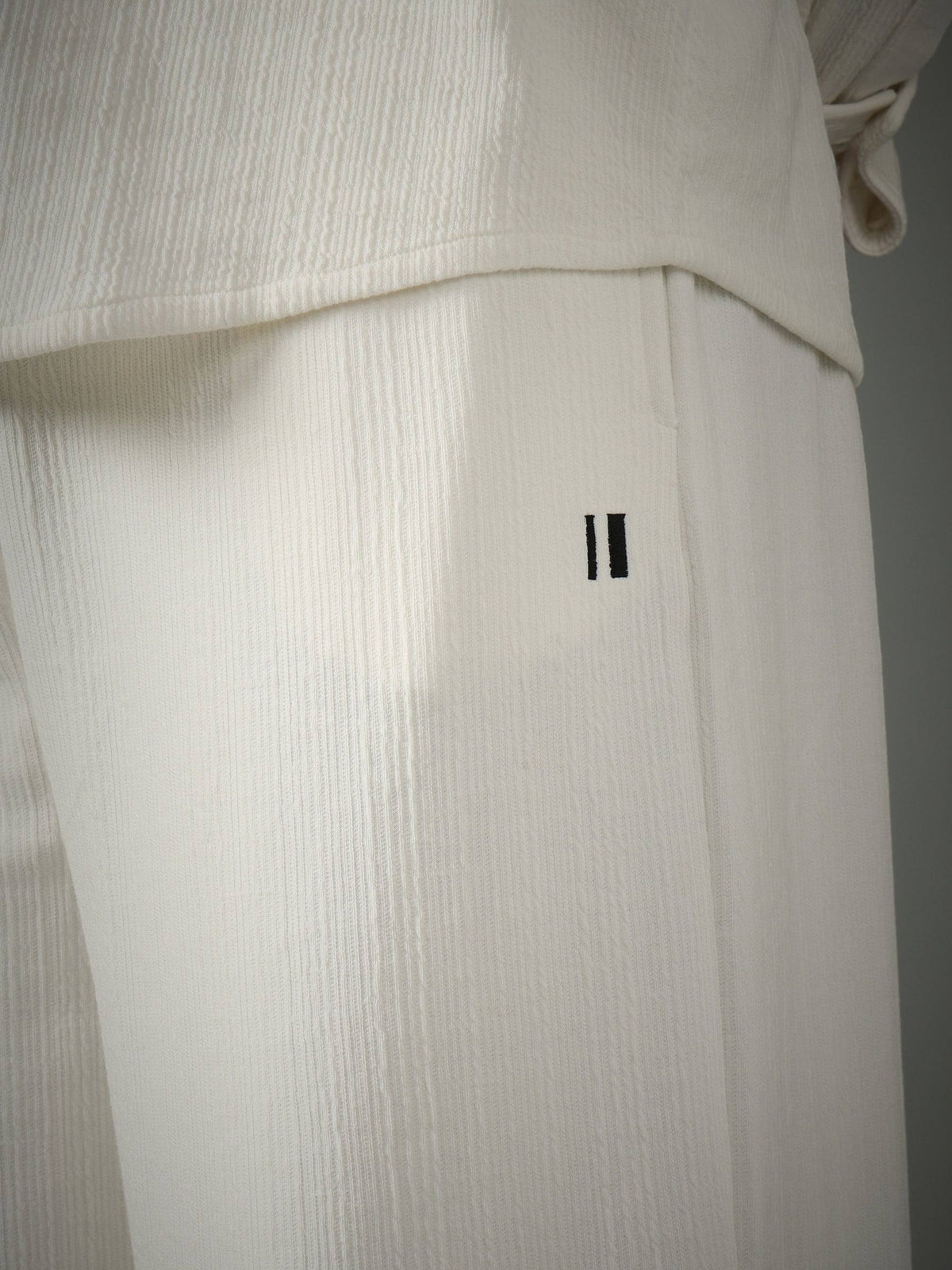 Crossknit White Pants