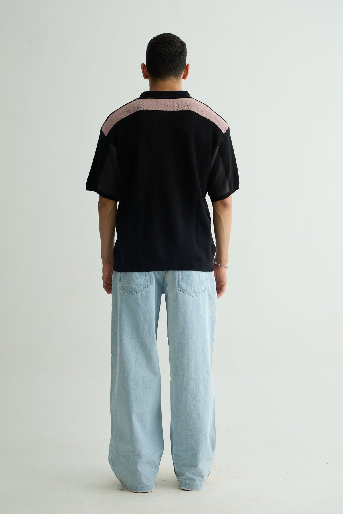 Black Knit Polo