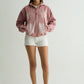 Pink Washed Denim Hoodie