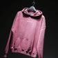 Burgundy washed Hoodie