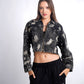 Black Hypo Denim Cropped Jacket